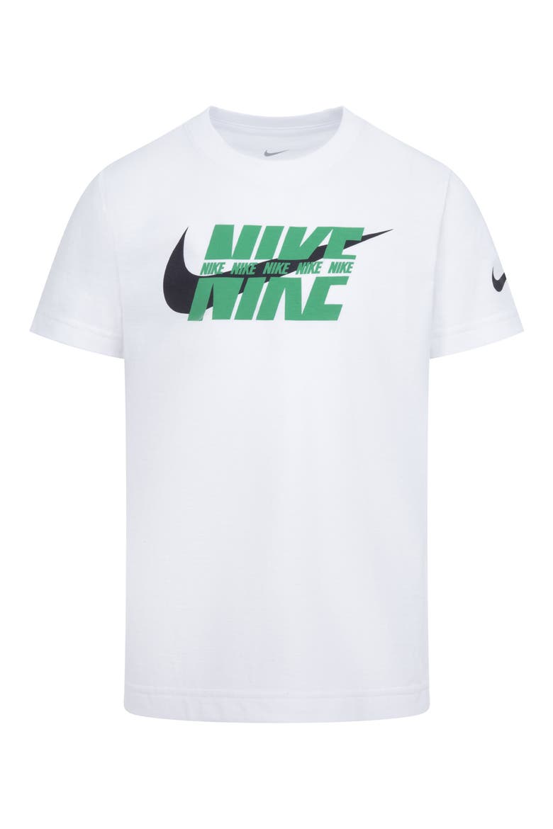 Kids' Split Logo Graphic T-Shirt, Main, color, WHITE