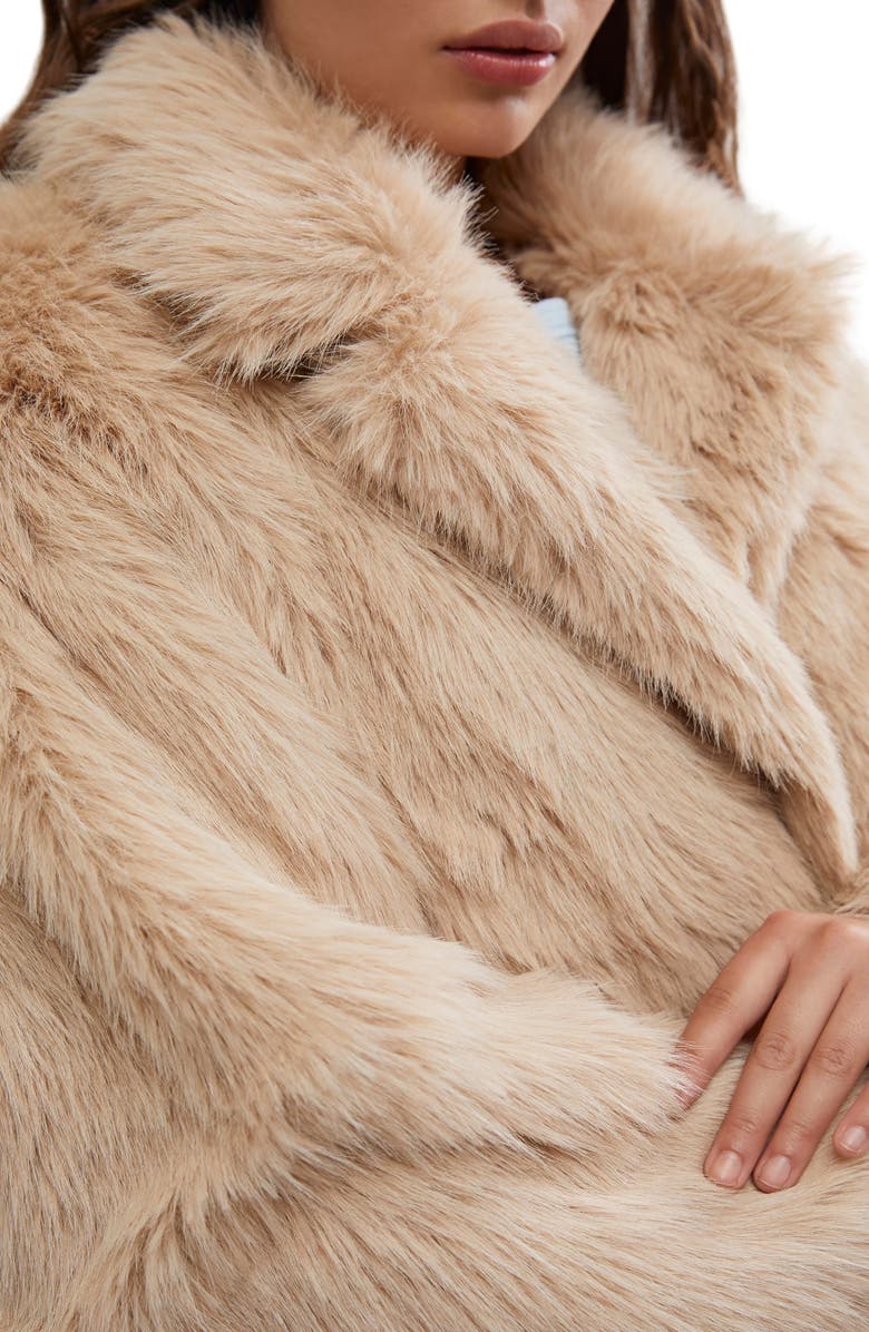 Free People Paris Cropped Faux Fur Jacket, Alternate, color,