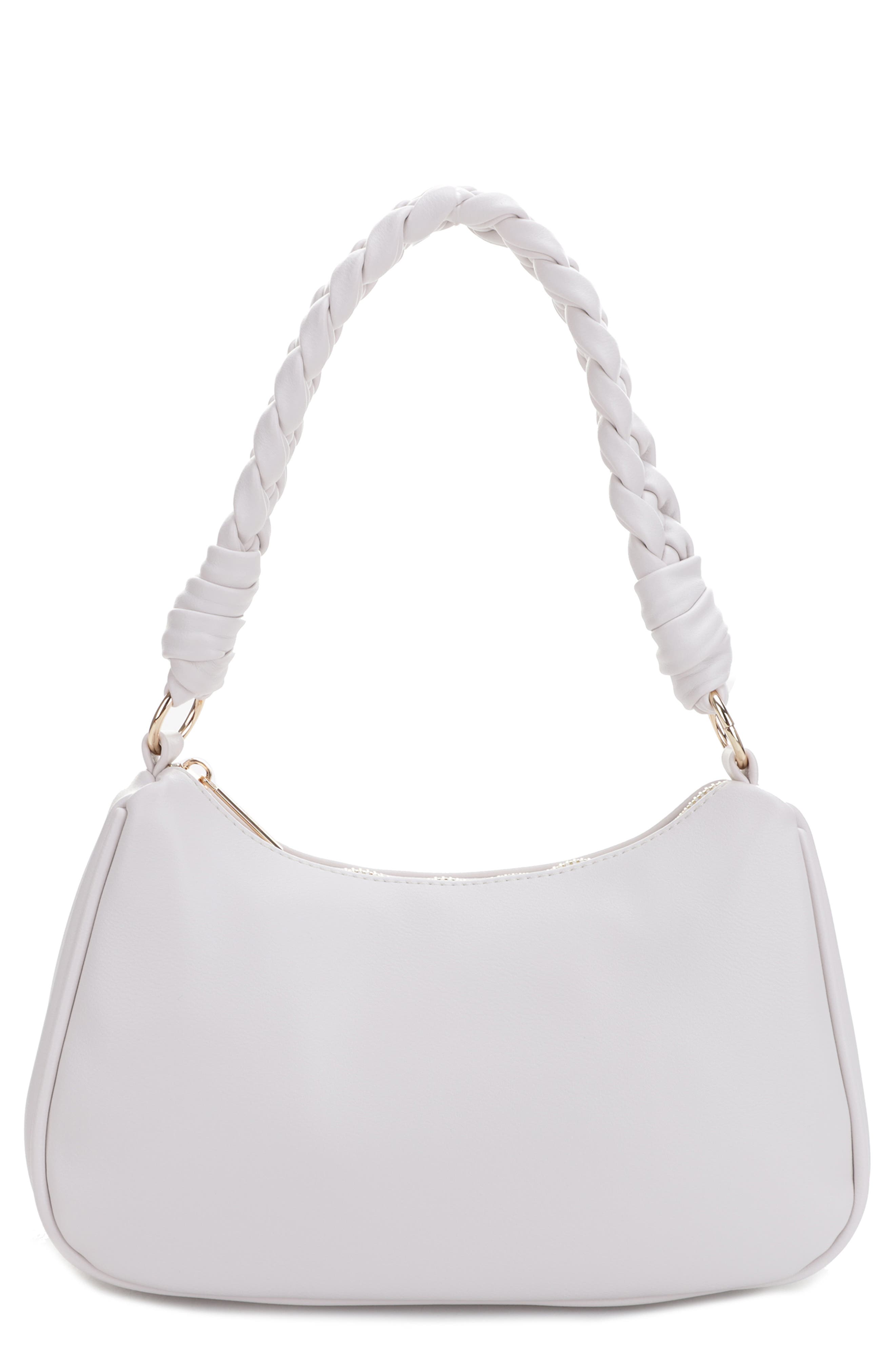 Sarah Vegan Leather Shoulder Bag, Main, color, WHITE