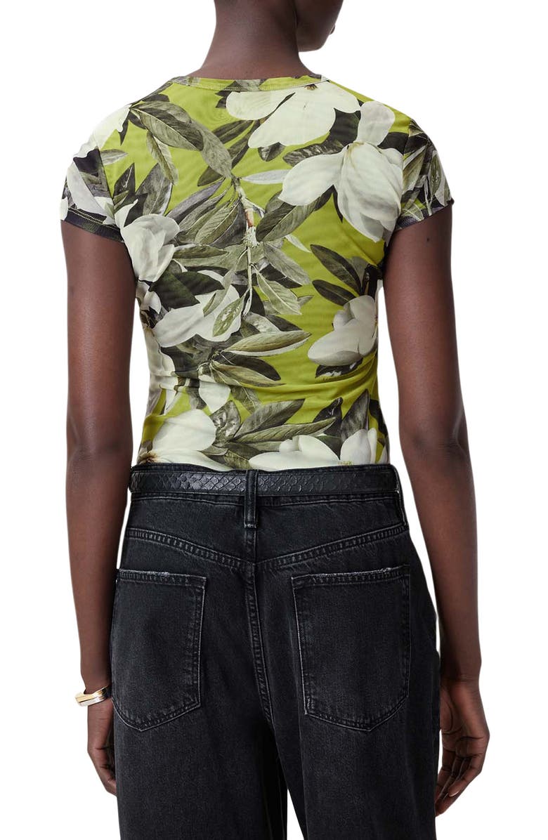 AllSaints Ellie Floral Mesh T-Shirt, Alternate, color,