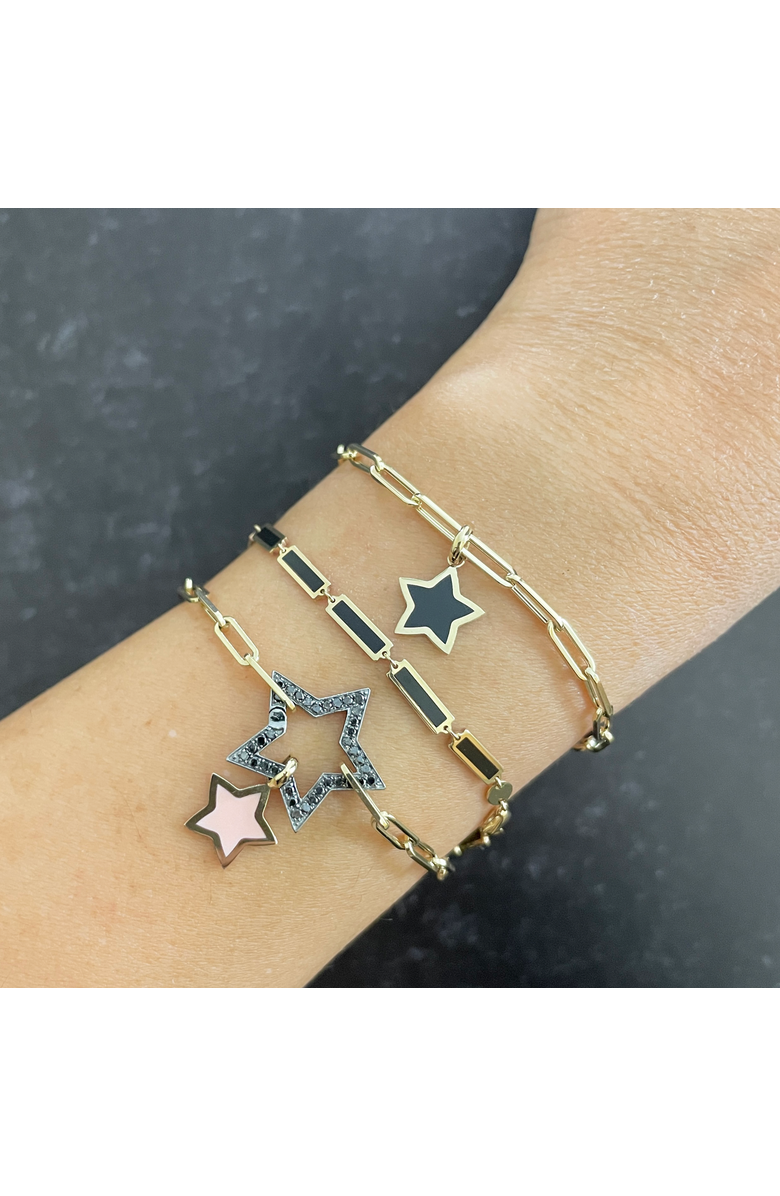 The Lovery Fine Jewelry Pink Pearl Star Charm, Alternate, color, Pink Pearl