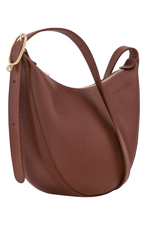 Longchamp Le Foulonne Small Leather Crossbody Bag In Brown