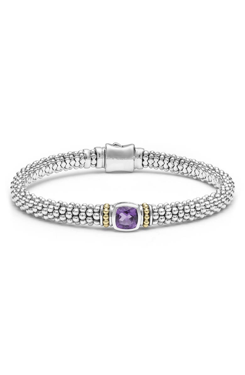 LAGOS Amethyst Caviar Bracelet, Main, color, 