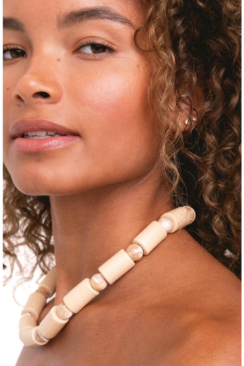 Bead Five Sundry Necklace, Alternate, color, Crepe & Conch Mother Of Pearl