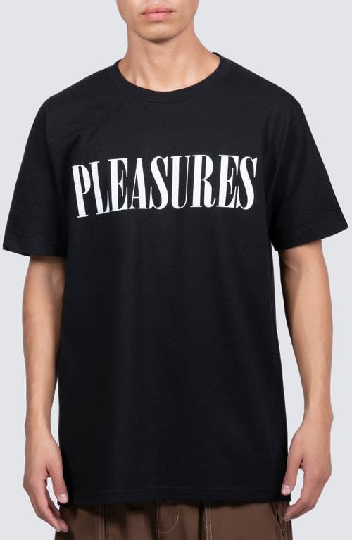 PLEASURES Onyx Logo Graphic T-Shirt in Black 