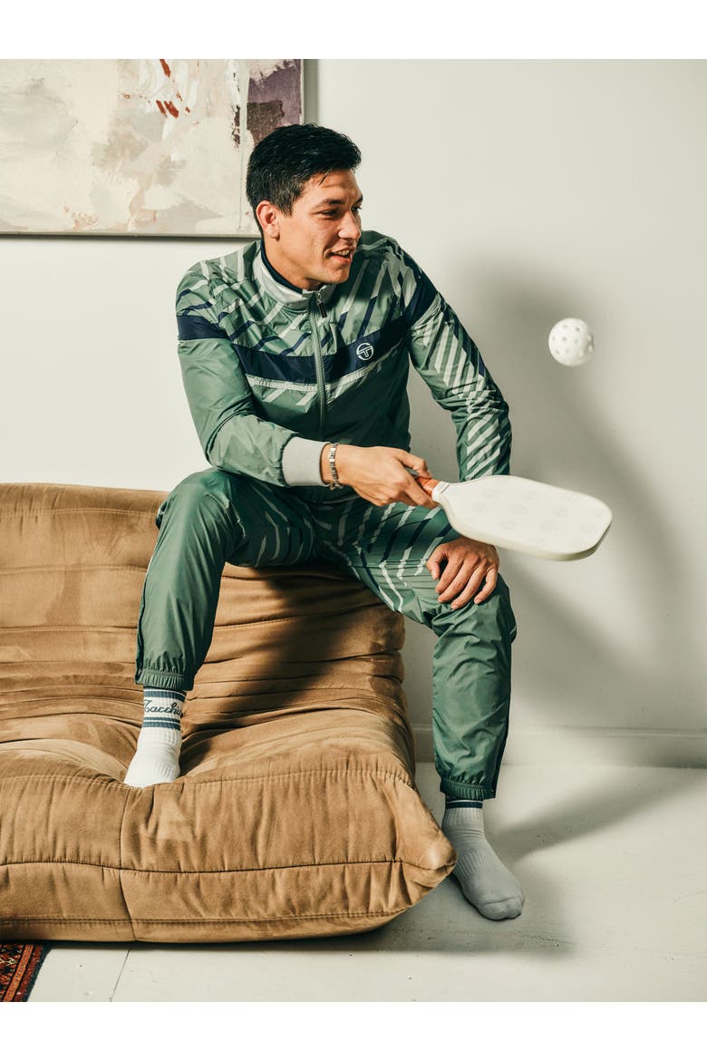 Quadretto Track Jacket, Alternate, color, DUCK GREEN