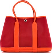 Pre-Owned Hermes Garden Party Tote Toile and Leather 30