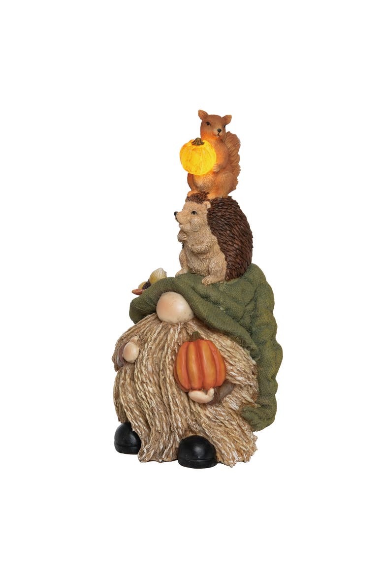 Multicolored Harvest Light Up Braided Beard Gnome Decor, Main, color, Multicolored