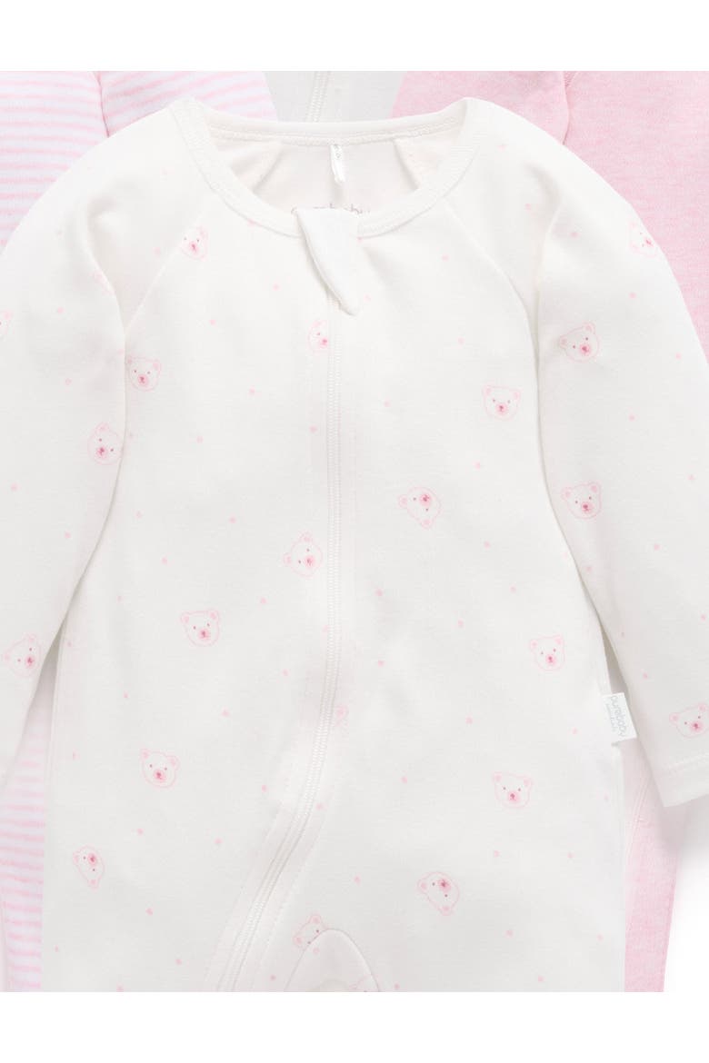 4 Pack Zip Footie Girls, Alternate, color, Pale Pink Bear Pack