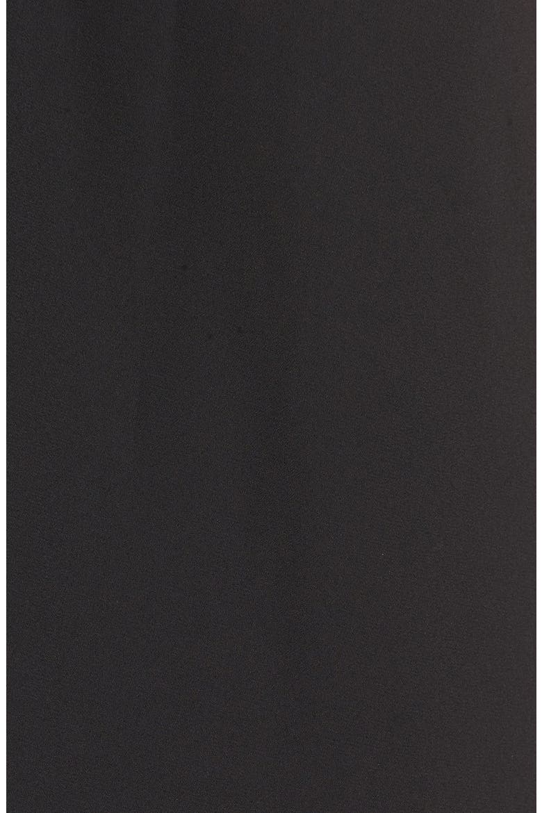 Knotted High Neck Shift Dress, Alternate, color, BLACK