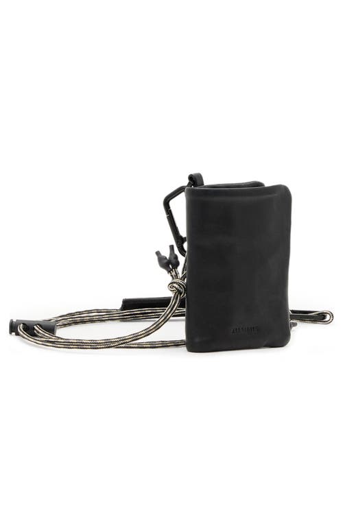 ALLSAINTS ALLSAINTS BARTLETT LEATHER LANYARD CARD CASE