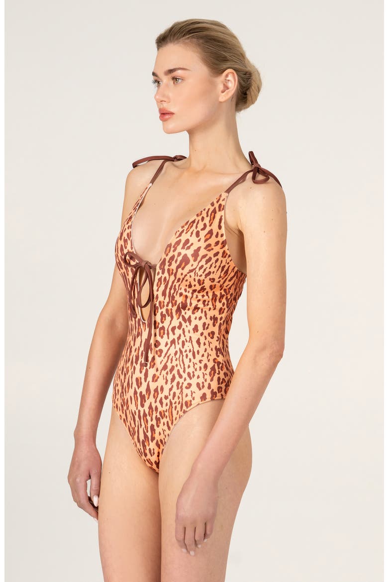 Ivory Safari Reversible One Piece Swimsuit, Alternate, color, white