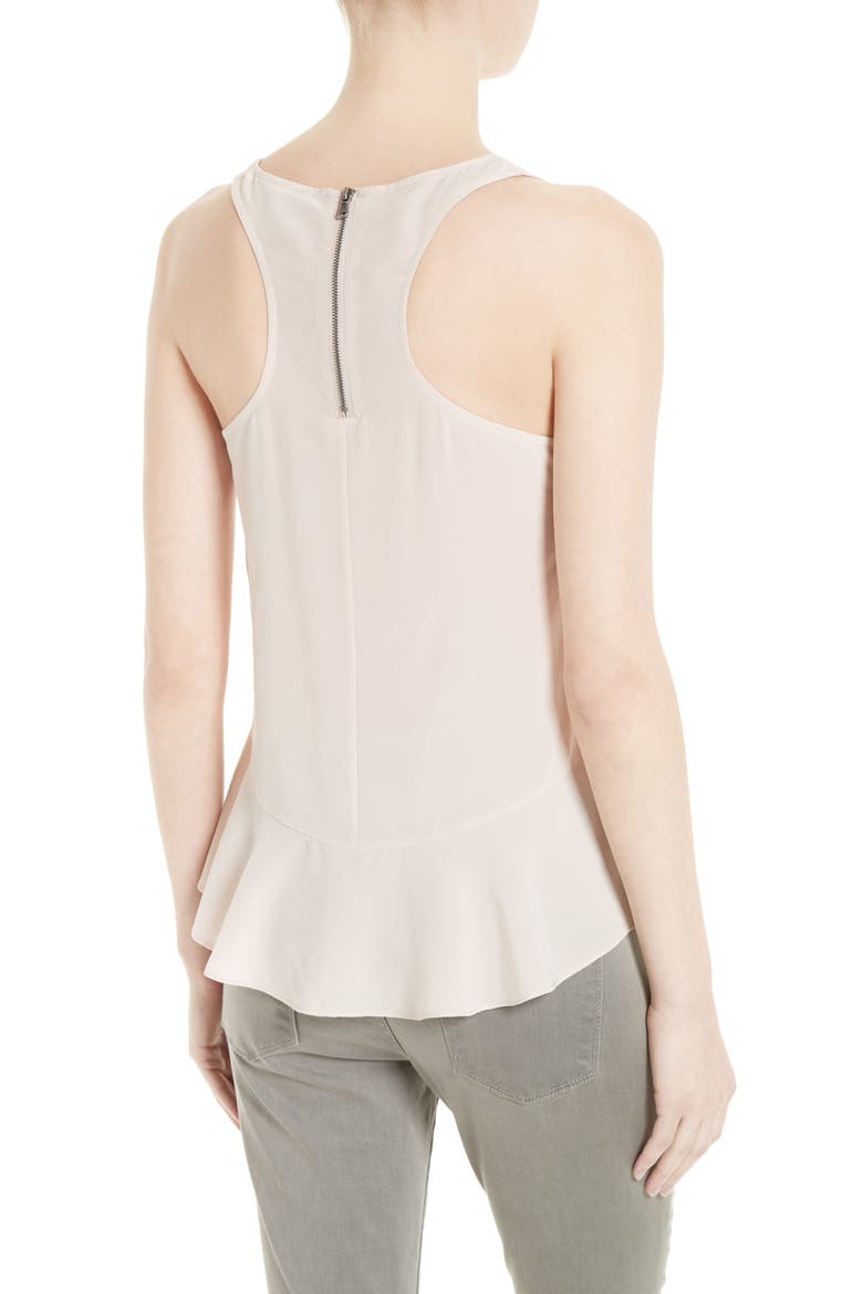 Cosma Silk Flounce Hem Tank, Alternate, color, PETAL
