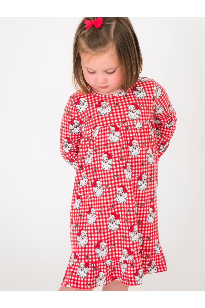 Pajama Night Gown, Alternate, color, Red Dear Santa