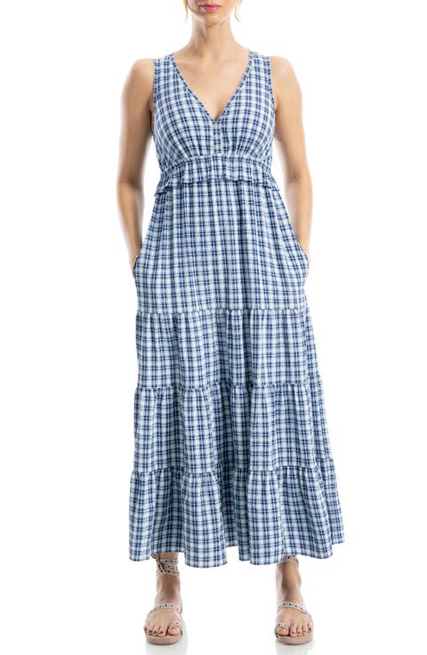 Sleeveless Empire Waist Tiered Maxi Dress