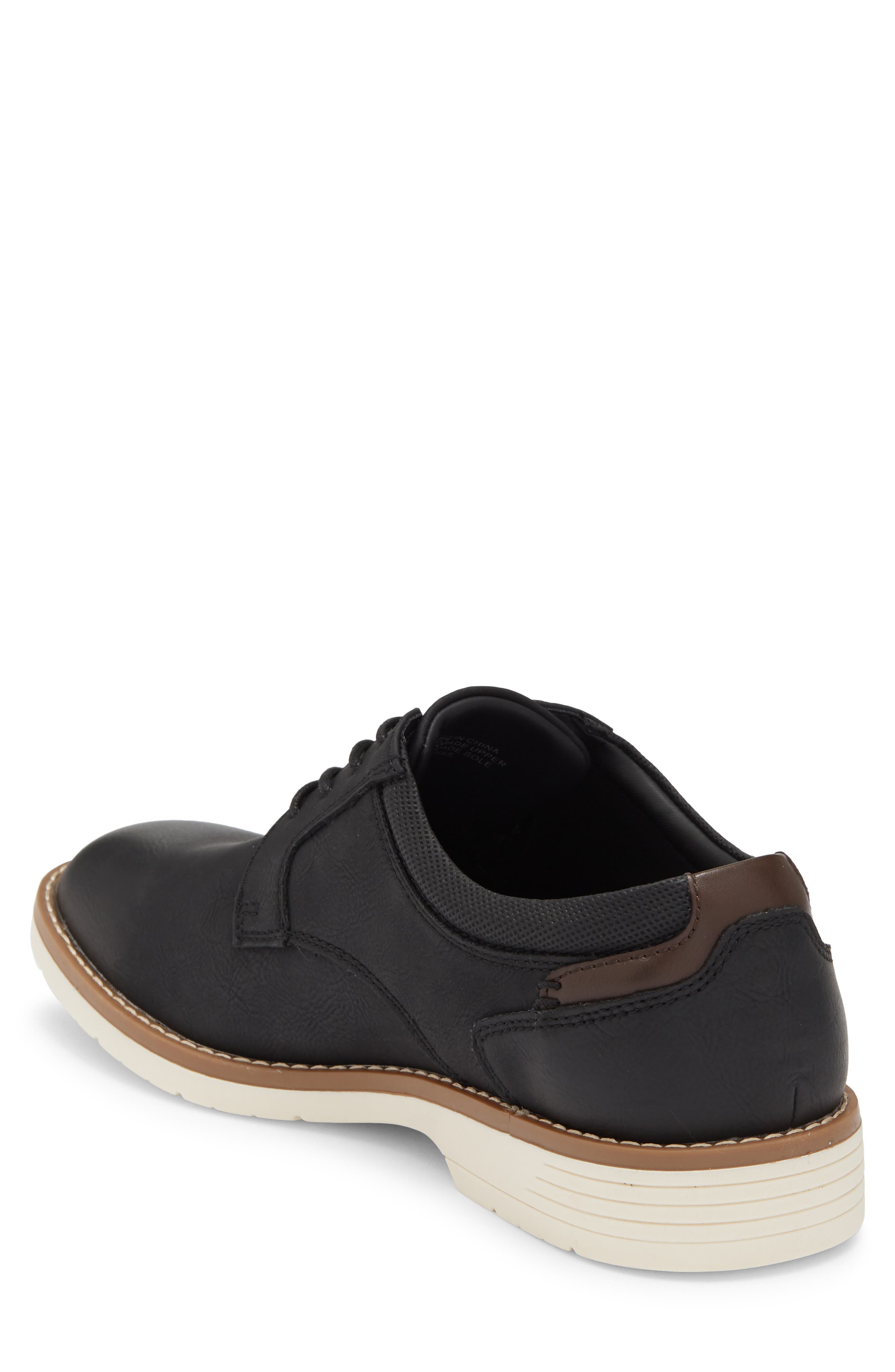 Asher Hybrid Plain Toe Derby, Alternate, color, BLACK NUBUCK PU