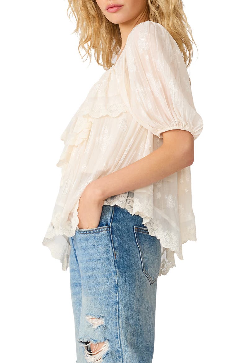 Vickie Lace Top, Alternate, color, CREAM