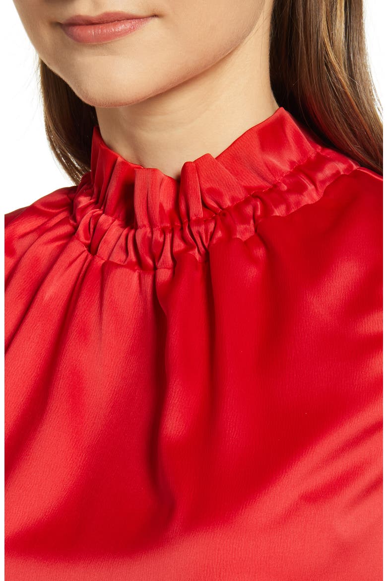 Gibson x Hi Sugarplum! Holiday Noel Bow Back Top, Alternate, color, RED