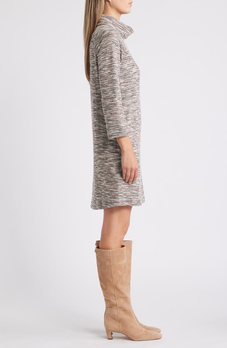 Hatley Drape Neck Bracelet Sleeve Bouclé Minidress, Alternate, color, 