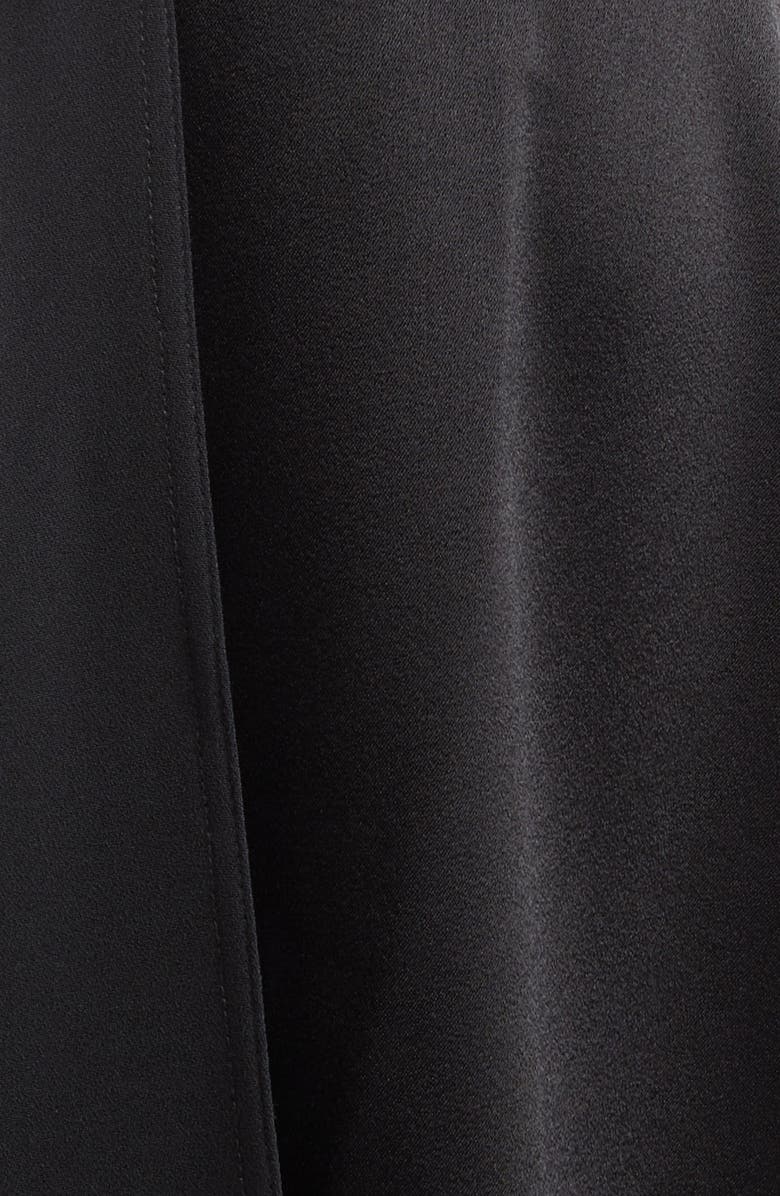 Peter Do Mixed Finish Sleeveless Halter Dress, Alternate, color, Black