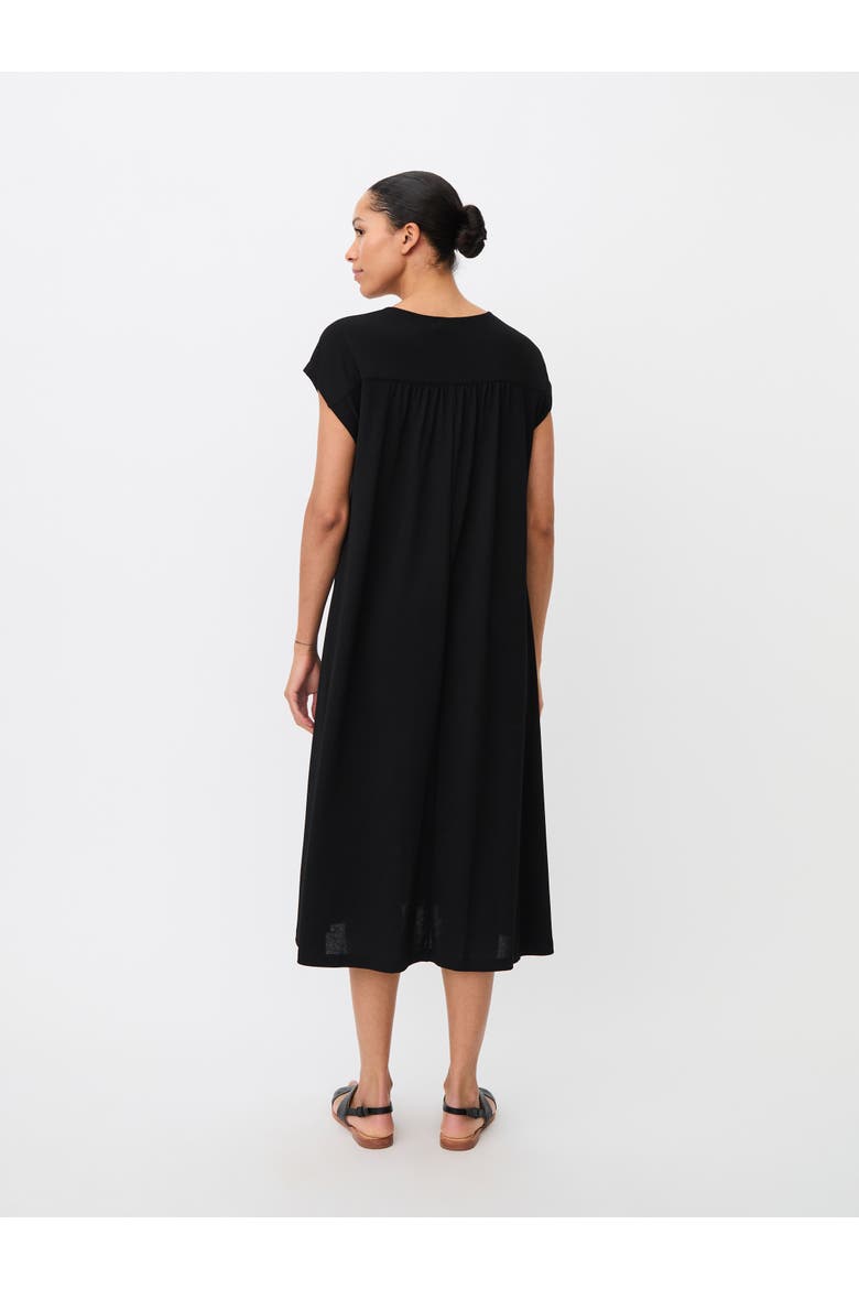 V-Neck Midi Dress, Alternate, color, Black