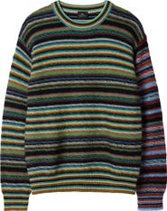 PS Paul Smith Striped Textured Crewneck Sweater