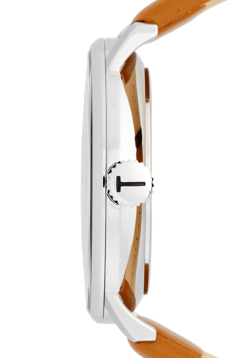 Ted Baker London James Leather Strap Watch, 42mm, Alternate, color,