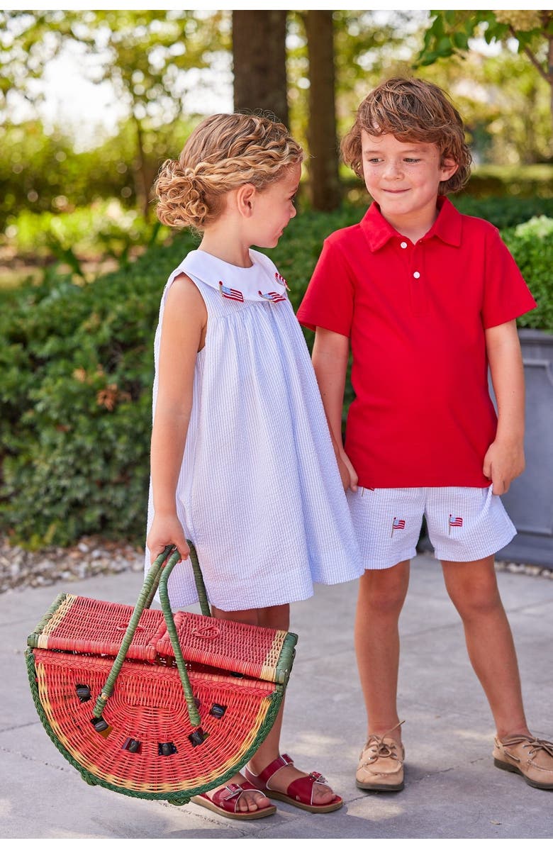 Little English Kids' Embroidered Basic Short Blend, Alternate, color, 