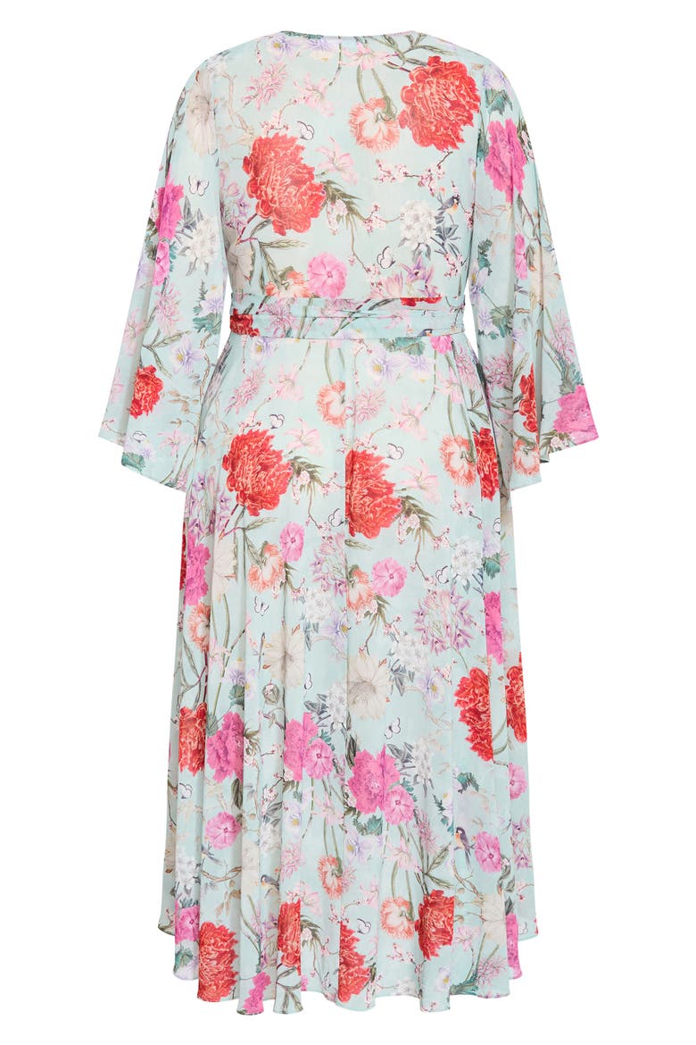 Sienna Wrap Maxi Dress, Alternate, color, MINT BOTANIQUE