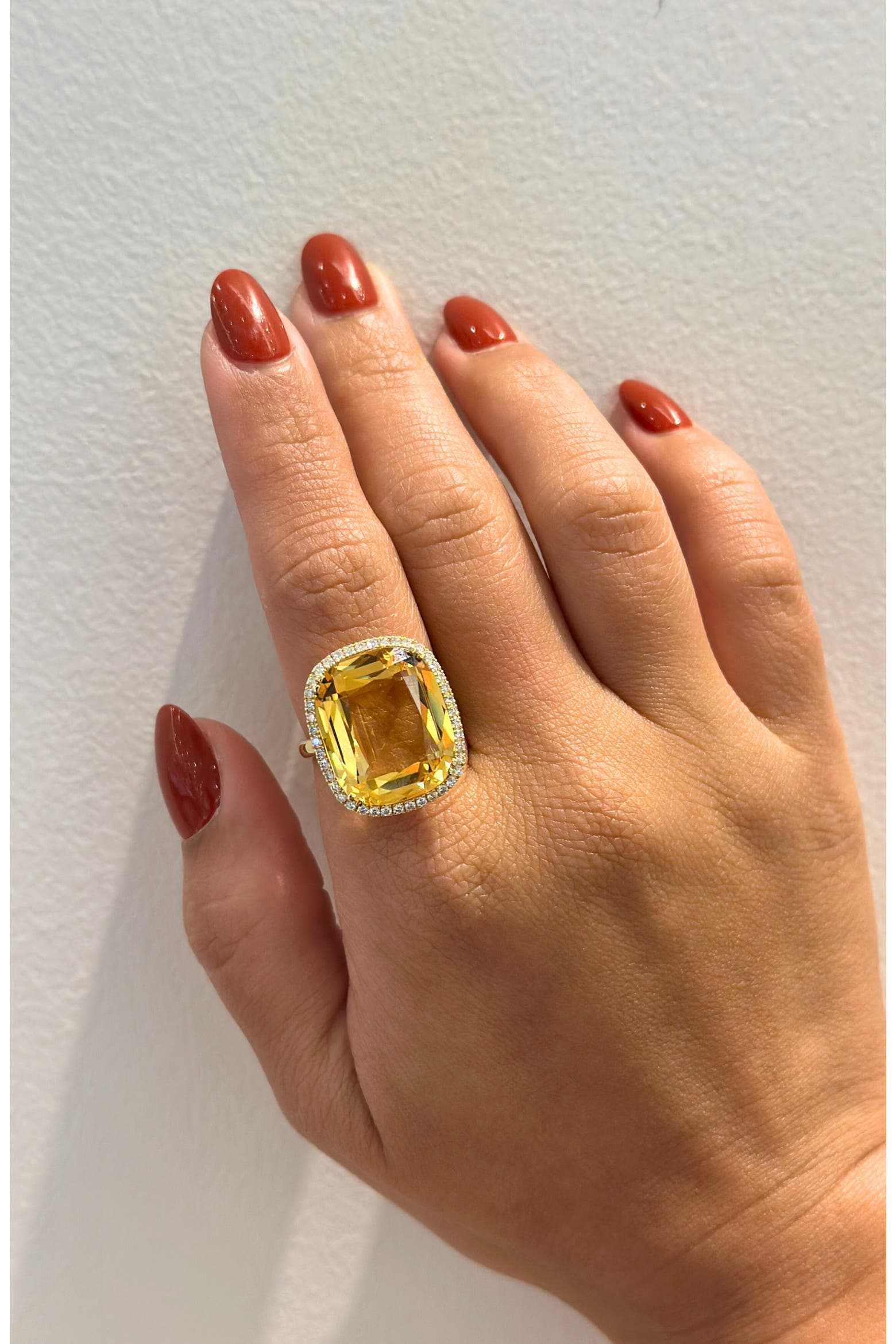 GOSHWARA Gossip Cushion Cut Blue Topaz & Diamond Cocktail Ring (Women ...
