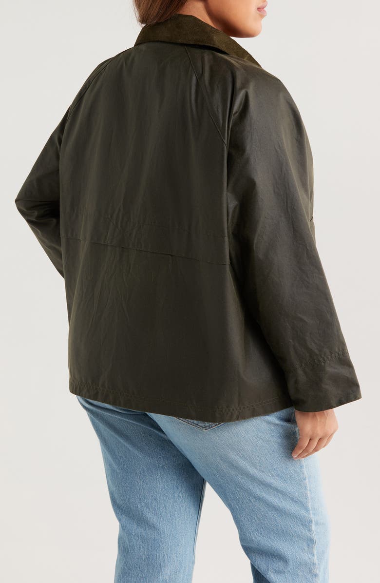 Barbour Croxdale Waxed Cotton Jacket, Alternate, color, Archive Olive