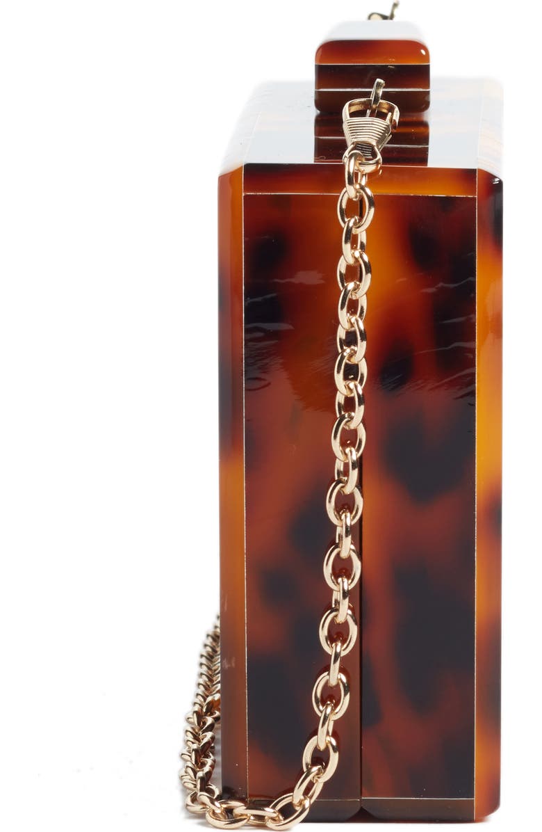 Like Dreams Pia Faux Tortoiseshell Box Clutch, Alternate, color,