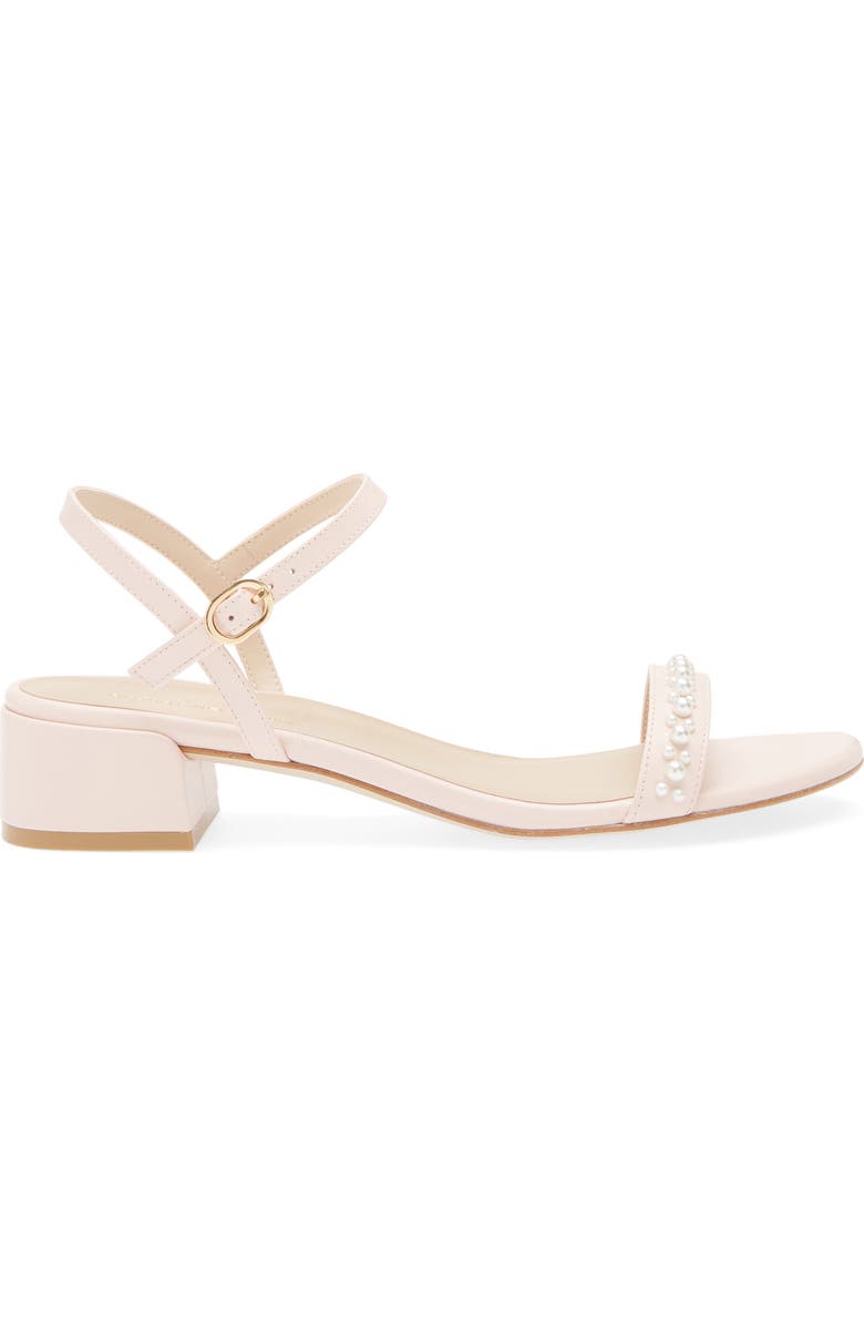 Stuart Weitzman Dancer Faux Pearl Sandal, Alternate, color,