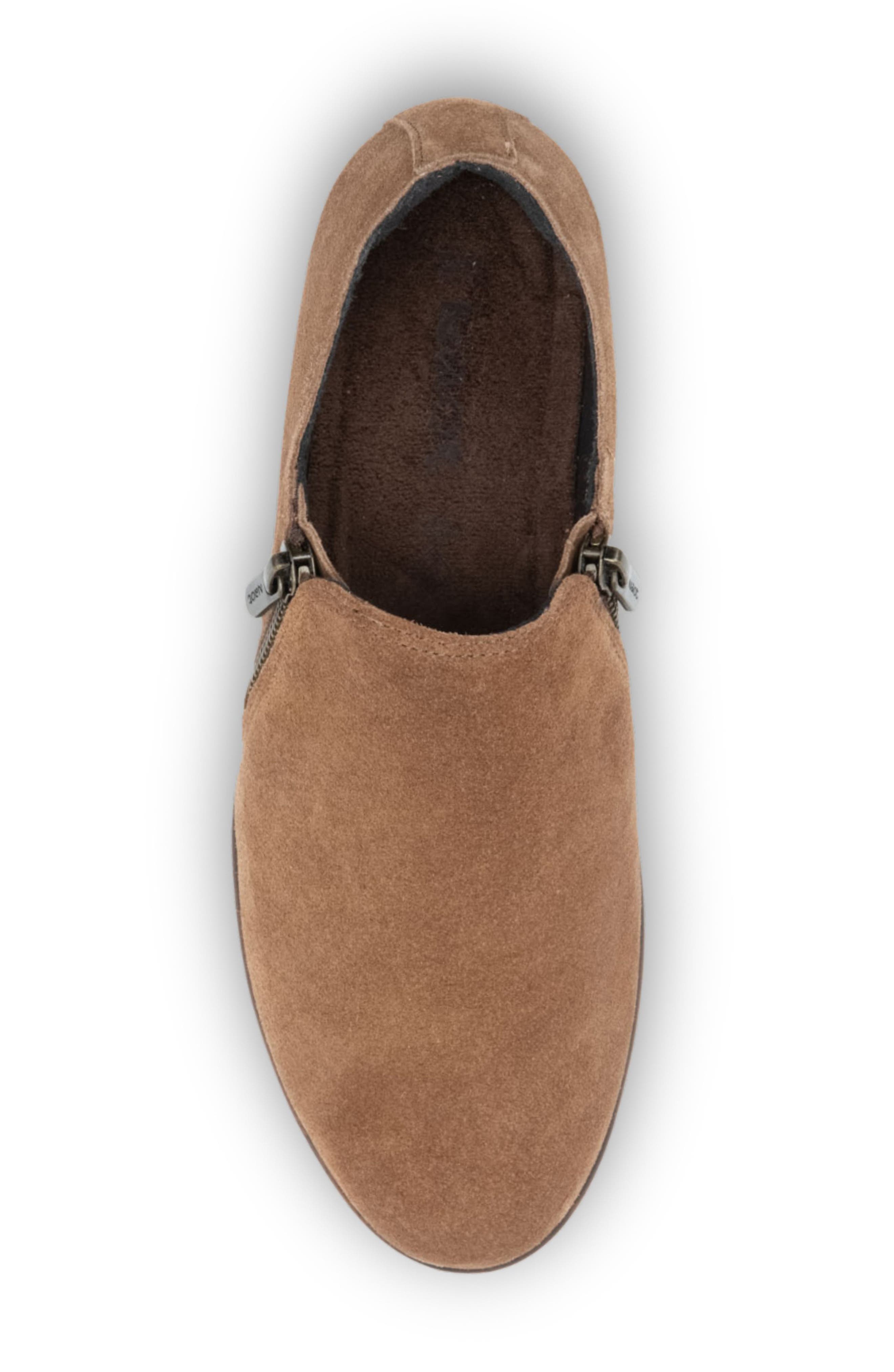 Autan Zip Loafer, Alternate, color, BROWN CEDAR SUEDE