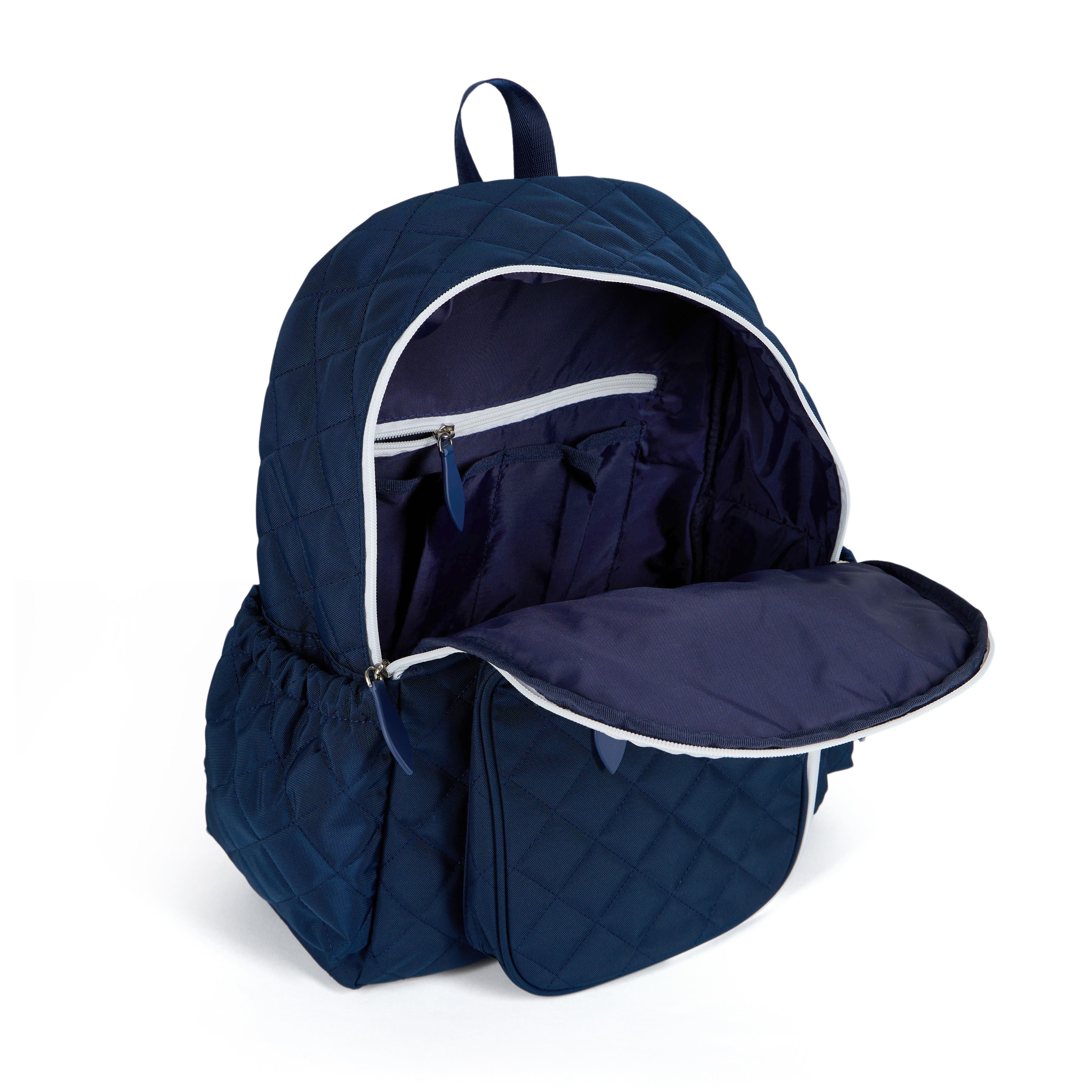 Pickleball Time Backpack, Alternate, color, Quilted Navy/White
