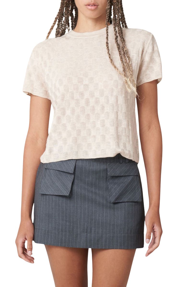 Find Me Now Melody Sheer Circle T-Shirt, Main, color, Oatmeal