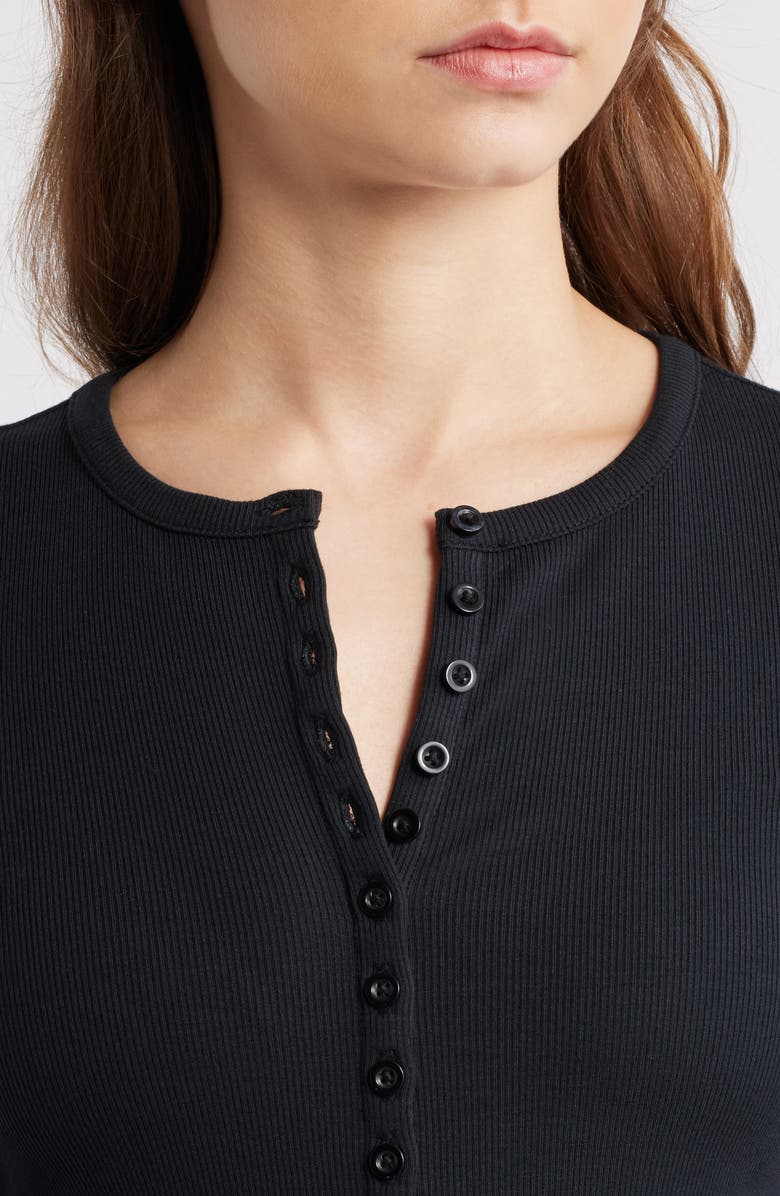 FRAME The Rib Splay Stretch Modal Cardigan, Alternate, color, Black