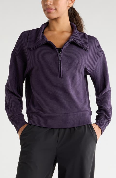 Half Zip Fleece Ottoman Pullover