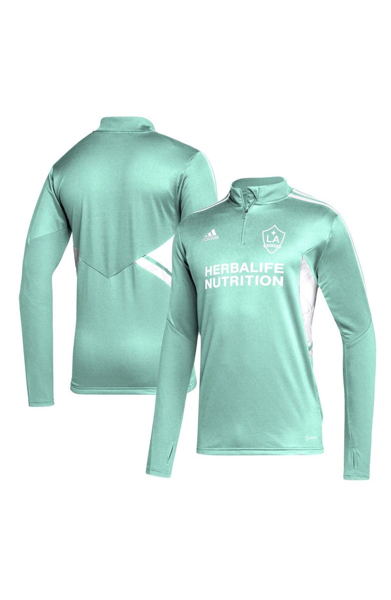 adidas Men's adidas Mint LA Galaxy Quarter-Zip AEROREADY Training Top, Main, color, Mint