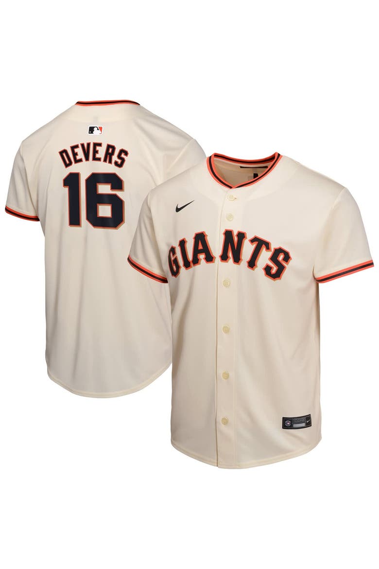 Youth Nike Rafael Devers Cream San Francisco Giants Home Player Game Jersey, Main, color, Cream