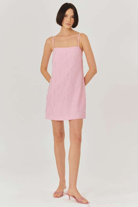 Carolina Pearl Detail Mini Dress