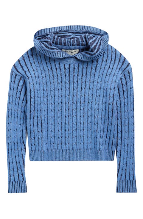 Kids' Plaited Cable Sweater Hoodie (Big Kid)