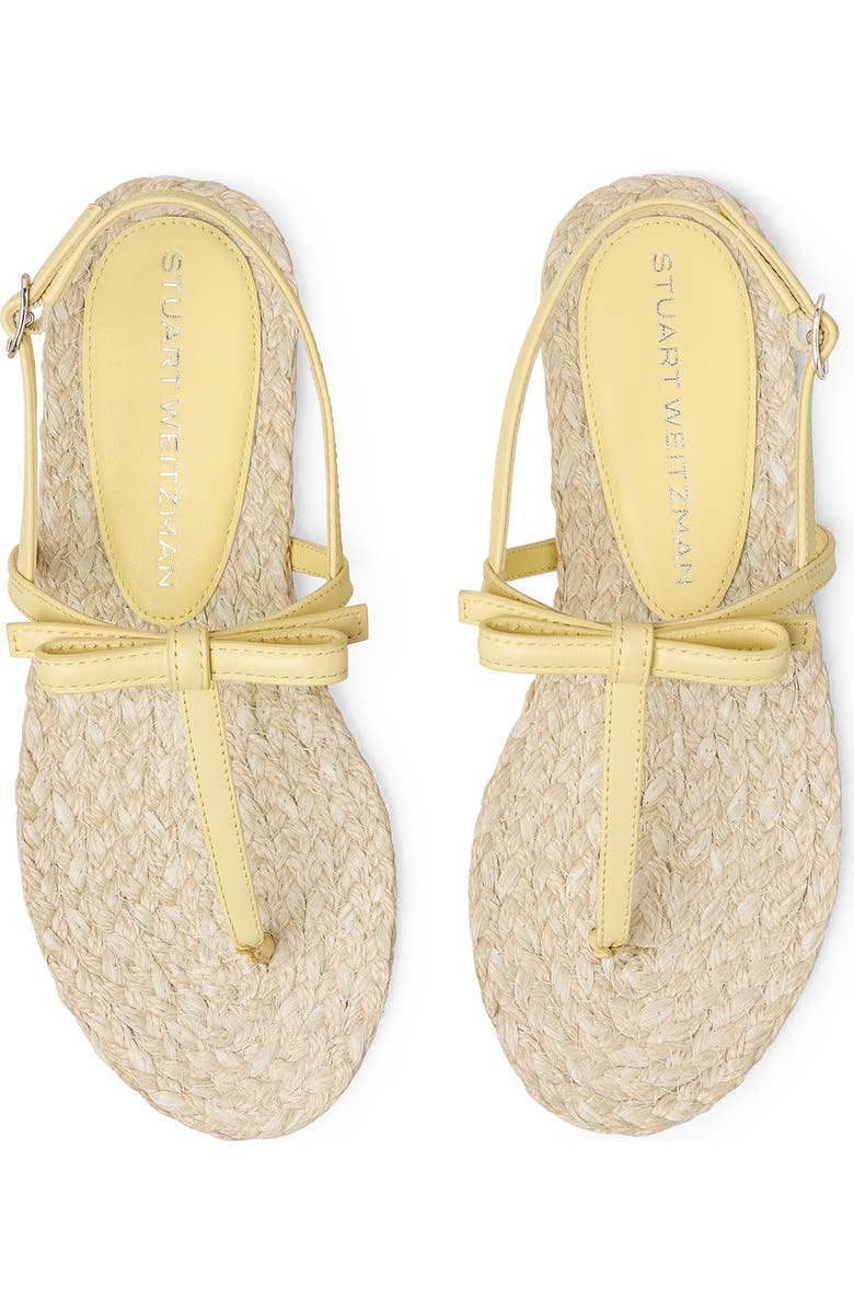 Stuart Weitzman Felicity Slingback Espadrille Sandal, Alternate, color, Lemon Chiffon/Natura