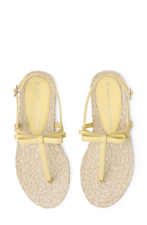 Stuart Weitzman Felicity Leather Bow Espadrille Sandals