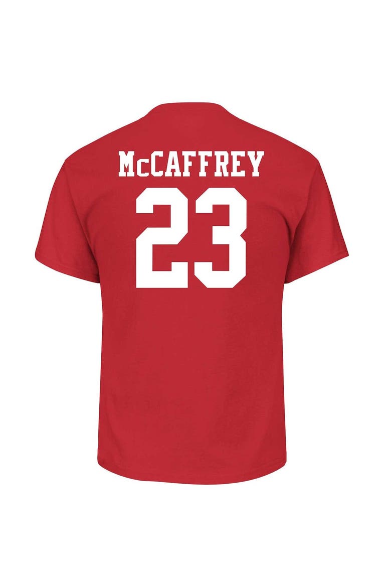 Men's Fanatics Branded Christian McCaffrey Scarlet San Francisco 49ers Big & Tall Player Name & Number T-Shirt, Alternate, color, Scarlet