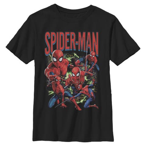Boys' Spidey Comic Poses Collage Short Sleeve T-shirt