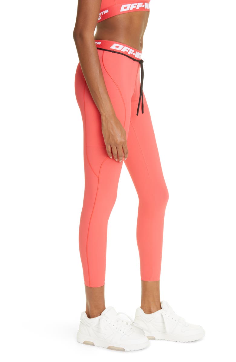 Off-White Athletic Logo Band Leggings, Alternate, color,