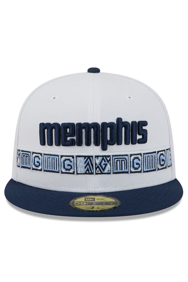 Men's New Era White/Navy Memphis Grizzlies 2025/26 City Edition 59FIFTY Fitted Hat, Alternate, color, White