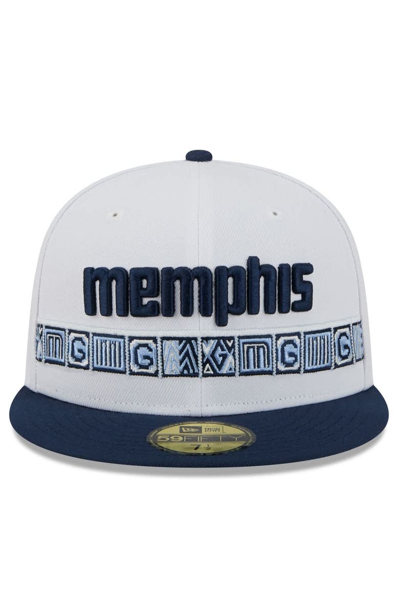 New Era Men's New Era White/Navy Memphis Grizzlies 2025/26 City Edition 59FIFTY Fitted Hat, Alternate, color, White
