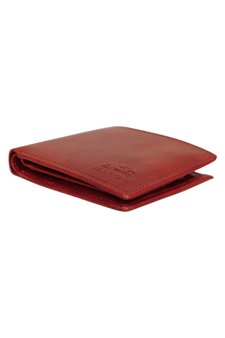 RFID Secure Leather Center Wing Wallet, Alternate, color, COGNAC